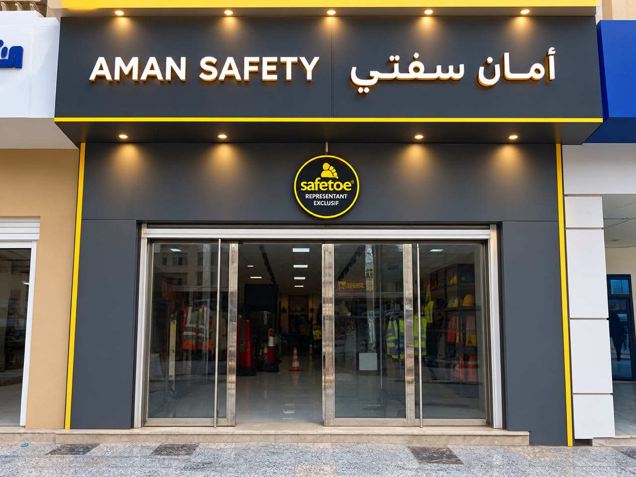 Aman Safety storefront in Nouakchott, exclusive Safetoe representative